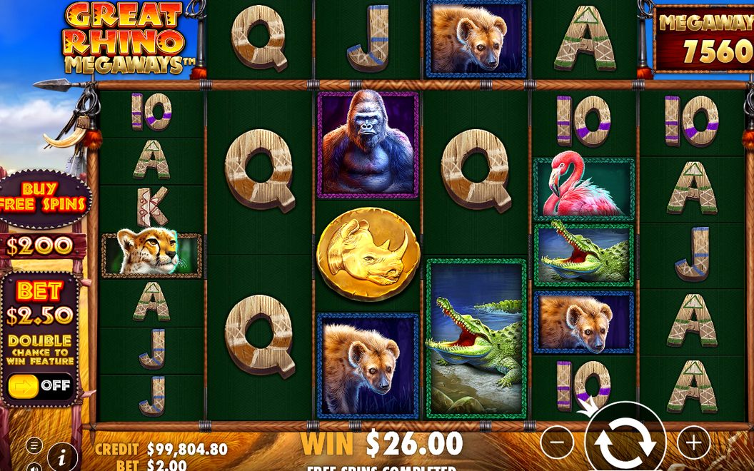 Base Game screen during a Tumble Feature