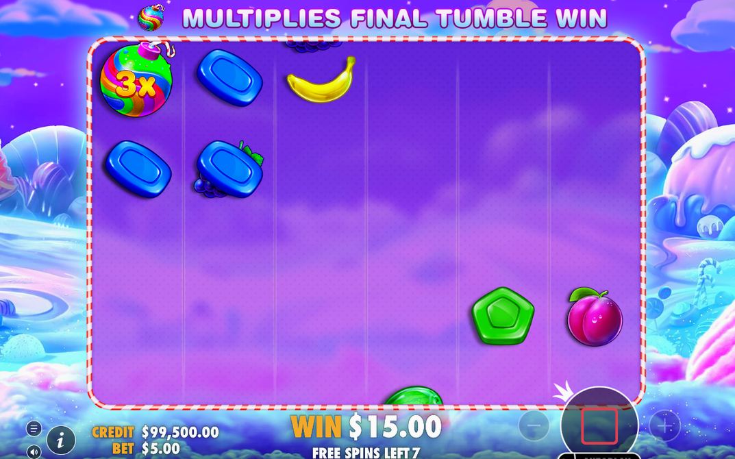Free spins round on the same 6x5 grid