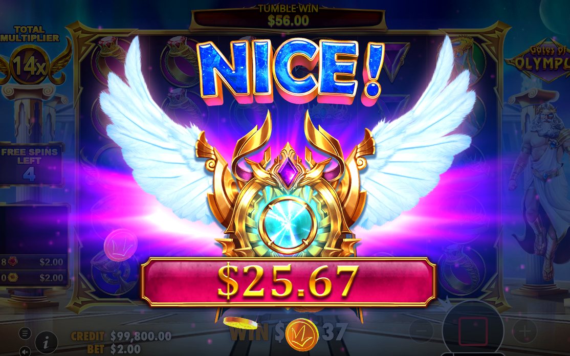 Free spins screen with the TOTAL MULTIPLIER counter